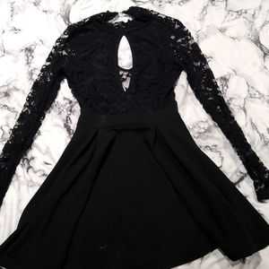 Black lace dress